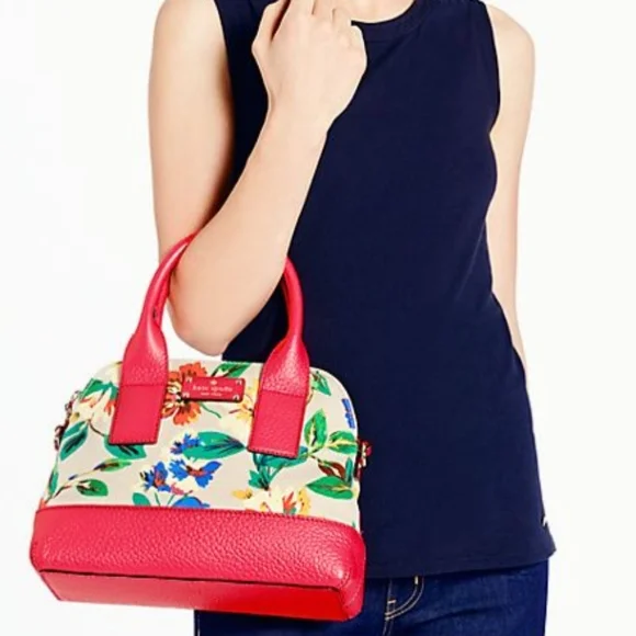 Kate Spade 2pc Southport Avenue Floral Bag & Wallet SET, Pink/Multi Color - Picture 2 of 5